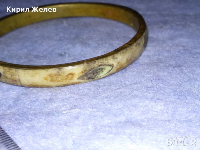 СТАРИННА БРОНЗОВА ТИБЕТСКА ТРАДИЦИОННА ЕТНО ГРИВНА с РЪЧНО ШЛИФОВАНА КАМИЛСКА КОСТ 37922, снимка 13 - Антикварни и старинни предмети - 40866168