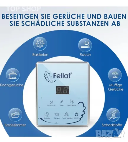 Генератор на озон, FELLAT 600 mg/h битов генератор на озон за вода и въздух с таймер и програми, снимка 3 - Овлажнители и пречистватели за въздух - 48934807