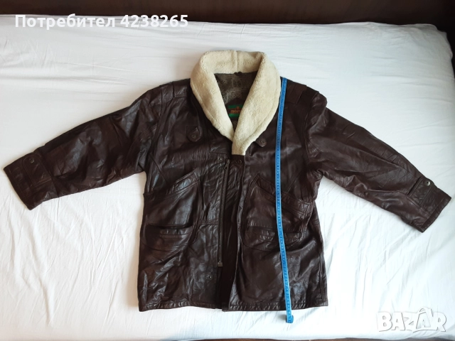 Яке "Marcos", естествена кожа, кафяво Made in Italy, снимка 2 - Якета - 52913263