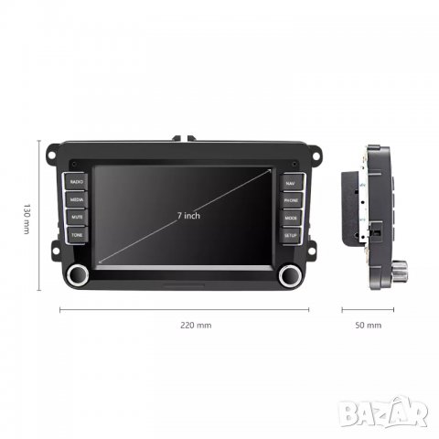 Мултимедия, за VW, 7" , двоен дин, за Volkswagen, навигация, golf, passat, touran, Seat, Skoda, снимка 5 - Аксесоари и консумативи - 37057355