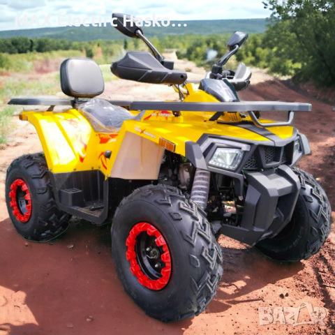 Бензиново ATV 200 кубика Shark Yellow с LED дисплей, снимка 1 - Мотоциклети и мототехника - 44763183