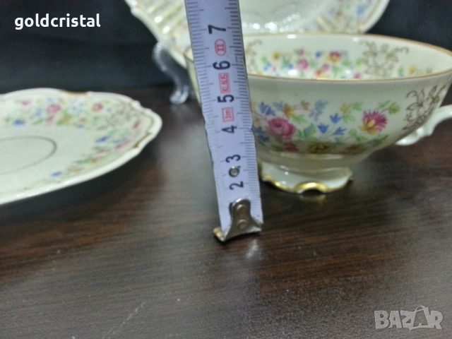 Стар немски порцелан троен сет за кафе чай , снимка 7 - Антикварни и старинни предмети - 52267308