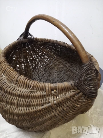 Стара плетена кошница, снимка 7 - Декорация за дома - 53972005