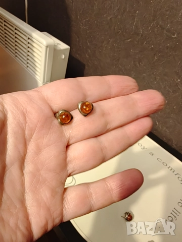 Френски ретро обеци с кехлибарб