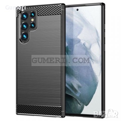Samsung Galaxy S22 Ultra 5G Противоударен Силиконов Гръб - Карбон