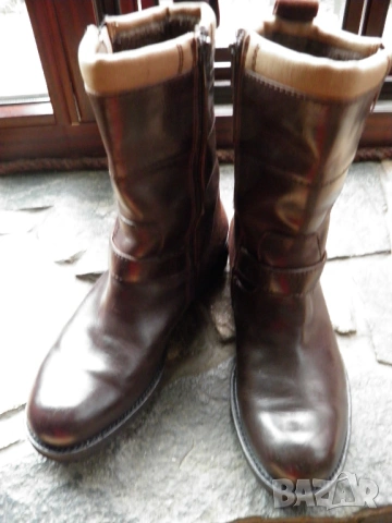 G-star оригинални кафяви боти от естествена кожа Uk4/37, снимка 4 - Дамски боти - 53247458