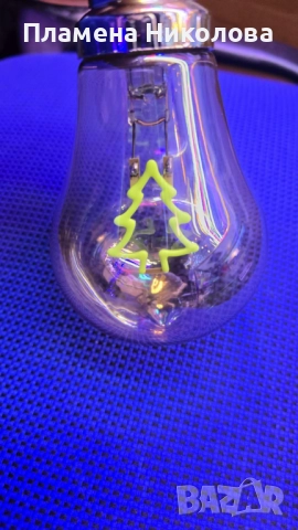 Коледна LED декоративна крушка с фигура – Елха / Love – Топъл празничен акцент за дома и подарък, снимка 2 - Декорация за дома - 52658732