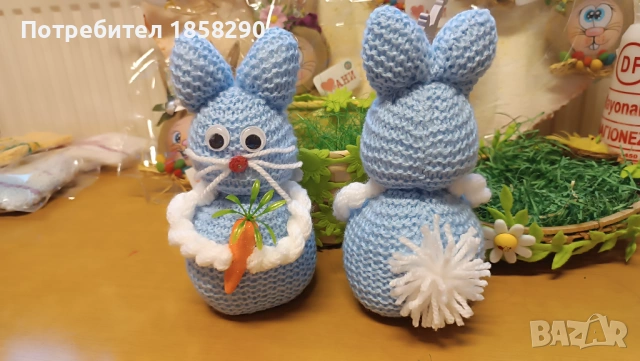 Зайчета от прежда, снимка 3 - Декорация за дома - 54019774
