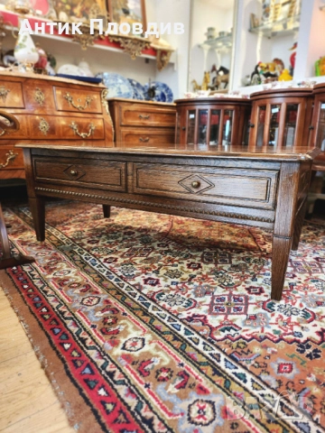 Холна маса с голямо двустранно чекмедже, снимка 6 - Маси - 52827322