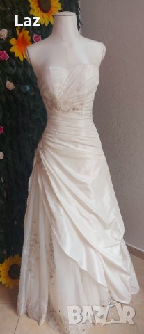 бюджетна сватбена булчинска рокля с обем, снимка 3 - Сватбени рокли - 42101888