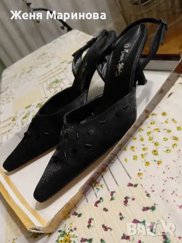 Черни официални дамски обувки , снимка 3 - Дамски елегантни обувки - 48489644
