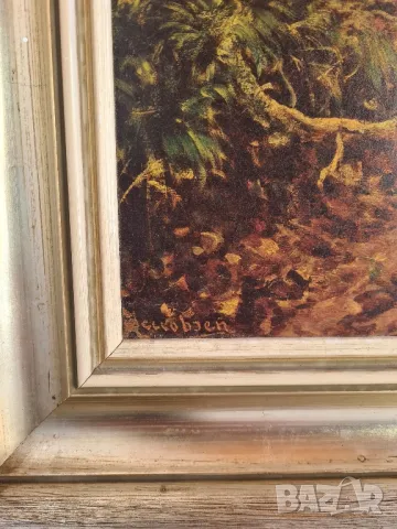 Картина есенен пейзаж с подпис , снимка 2 - Картини - 48731500