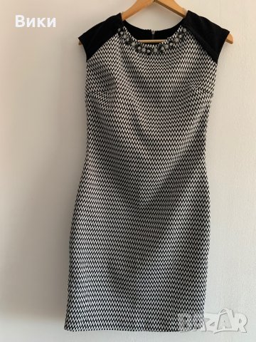 Fervente красива рокля в черно и бяло, снимка 7 - Рокли - 29085373