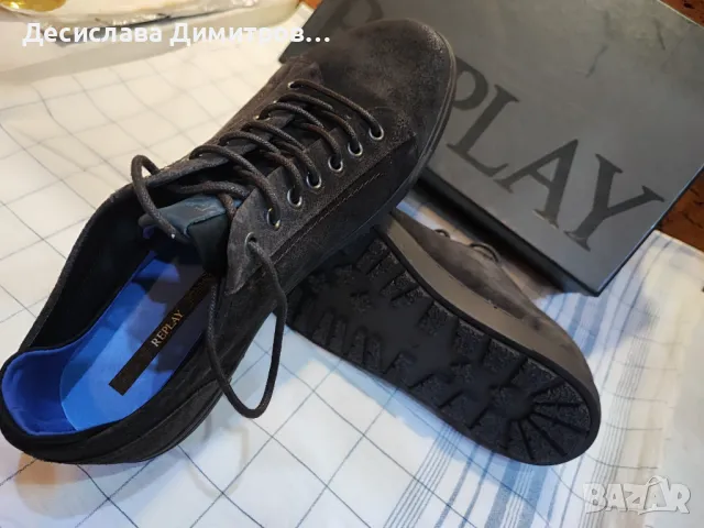 Оригинални нови мъжки обувки REPLAY велур/неопрен размер 44, снимка 4 - Маратонки - 47639088