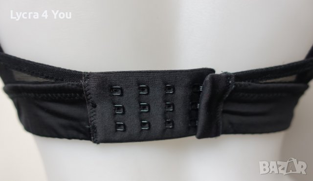 70 В черен сутиен с меки чашки с прозрачност и бродерии, снимка 7 - Бельо - 38267594