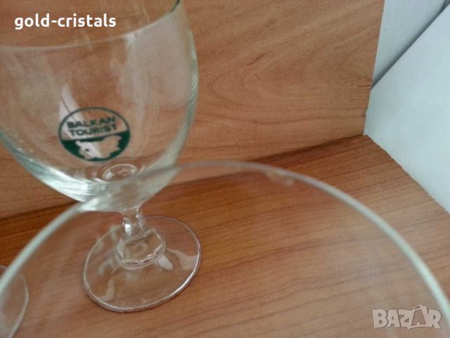 Ретро кристални чаши с лого балкан турист, снимка 13 - Антикварни и старинни предмети - 29631283