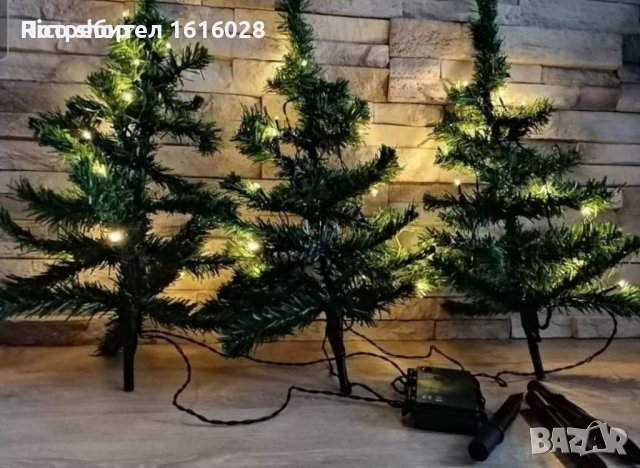 3 броя свързани елхи с 36 LED лампички.Коледна декорация., снимка 5 - Декорация за дома - 38859801