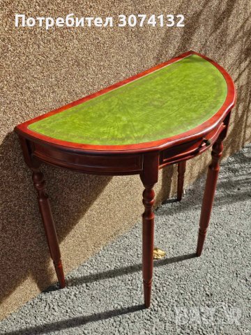 Конзола с кожа в ретро стил, снимка 3 - Маси - 42652466