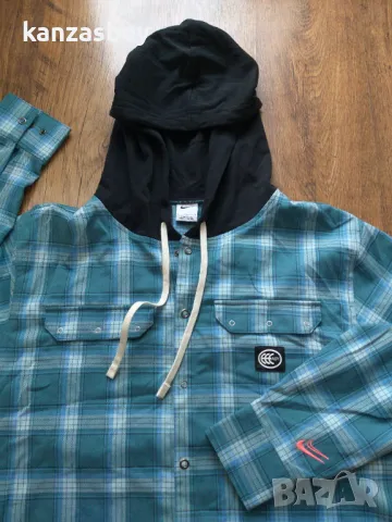 NIKE KD Kevin Durant Men's Hooded Basketball Flannel - страхотно мъжко горнище НОВО L, снимка 12 - Спортни дрехи, екипи - 49263178