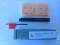 Стругарски комплект Нож SCLCR1212H06 с 10 пластини CCMT060204 и ключ, снимка 4