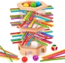 Нова Детска дървена логическа игра Montessori Монтесори фина моторика 3-6 години дете, снимка 1