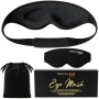 Нова Черна маска за сън 100% затъмняване за пътуване и дрямка щадяща миглите за странично спане, снимка 1