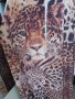 УНИКАЛНО КРАСИВА дълга рокля в леопардов принт с отворен гръб, снимка 2