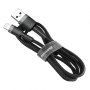 Кабел Lightning към USB Baseus Cafule CALKLF-BG1 2.4A за Apple устройства 1m Черна оплетка, снимка 1