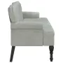 vidaXL Пейка с облегалка, светло сива, 119,5x64,5x75 см, кадифе, снимка 4