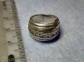 СТАР ДИЗАЙНЕРСКИ СКЪПОЦЕНЕН СРЕБЪРЕН ПРЪСТЕН СРЕБРО 925 с КАМЪНИ МОЙСАНИТ 25830, снимка 2