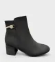 Елегантни дамски боти на квадратен ток модел: T2339-2 black, снимка 4