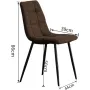 ПРОМОЦИЯ Трапезни столове с дамаска от висококачествен изкуствен велур (к-кт от 2 бр.) C-UDC056BR, снимка 4