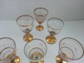 Ретро стъклени чаши с позлата гравирани , снимка 4