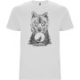 Нова детска тениска с Вълк - Пълнолуние в бял цвят