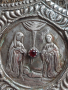 Много стара сребърна православна панагия, снимка 5