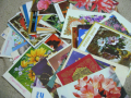 Стари Чиститки картички със цветя , снимка 1 - Антикварни и старинни предмети - 44747195