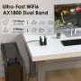 WAVLINK AX1800 USB WiFi адаптер за настолен компютър, двубандов 5Ghz (1201Mbps) + 2.4Ghz (574Mbps), снимка 2