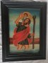 стъклопис свети Христофор, снимка 1 - Антикварни и старинни предмети - 42731008