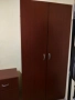 Гардероб скрин и две нощни шкафчета в цвят махагон, снимка 4