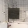 vidaXL Сгъваем душ параван, ESG стъкло, 80x140 см, черен, снимка 2