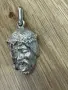 Сребърна висулка с лика на Исус Христос, снимка 1