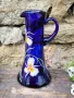 Кана /ваза в синьо ръчно рисувана, снимка 3