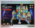 Последен! Магнитният конструктор замък, магнитни плочки, многоцветен,96 части, снимка 3