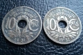 Стара монета 10 сантима 1931 г. и 1932 г. Франция - топ !, снимка 1