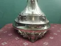Посребрен метален свещник, снимка 2