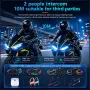 Комплект 2 бр. интеркоми за каска Bluetooth 6.0, сдвояване помежду им, CVC + DSP шумопотискане, LED , снимка 13
