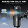 Нов Aokeo AK-60s кондензаторен USB микрофон с рамо Pop Filter за PC кодкаст YouTube Discord, снимка 2