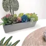 5414 Реалистична саксия с изкуствени сукулентни растения, 23 см, снимка 4