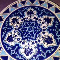 Порцеланова чиния за стена ръчно правена Родос Гърция фи 180мм, снимка 2 - Декорация за дома - 38139318