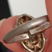  Красив сребърен пръстен с аквамарин2 BU, снимка 5 - Пръстени - 44389334